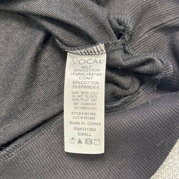 Vocal Chain Detail Black Tunic Top Womens Small Long Sleeve Pull Over Blouse - Picture 7 of 13